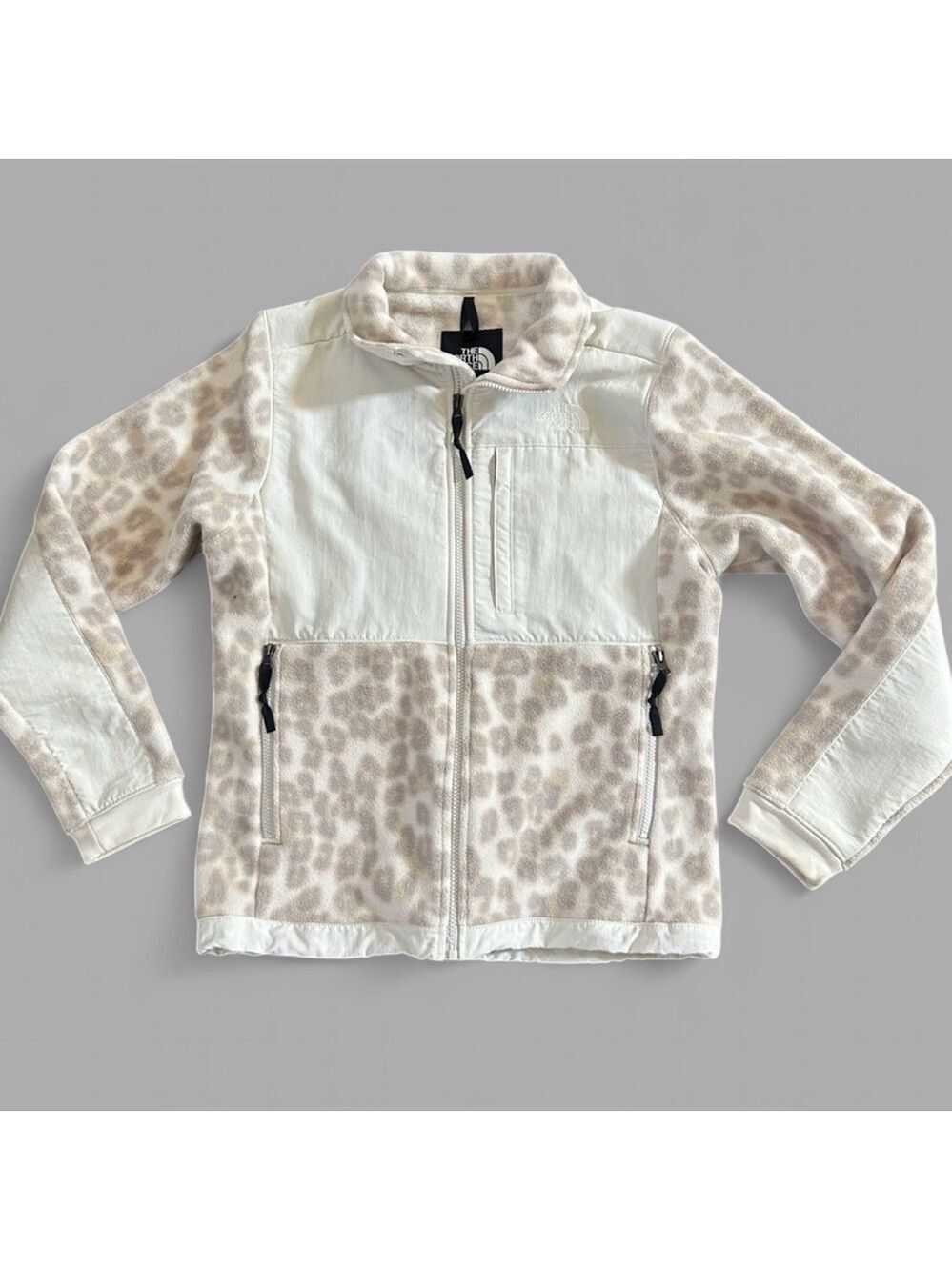 The North Face Leopard Print Denali jacket-size Medium-like new - Picture 2 of 7